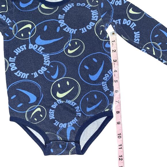 NIKE Just Do It 2 Pack Long Sleeve bodysuit onesies 24M Blue - Picture 11 of 12